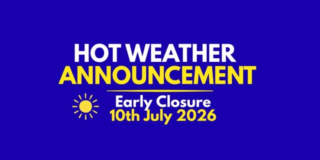 Amber Weather Warning - arrangements for tomorrow, Friday 10th July 2026
